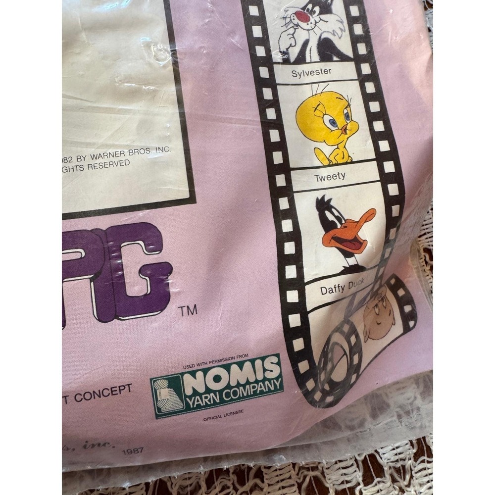 Pretty Punch Looney Tunes Porky Pig Embroidery Kit Pink Vintage 1987 Retro - Picture 4 of 8